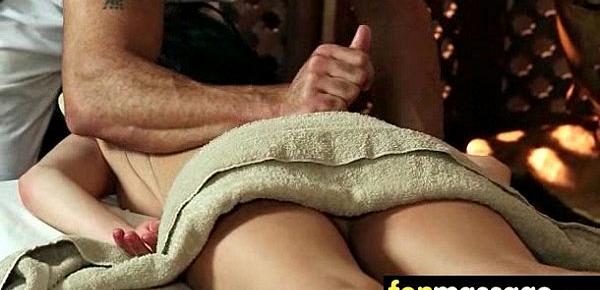  Sexy teen babe sucks and fucks at the massage table 1
